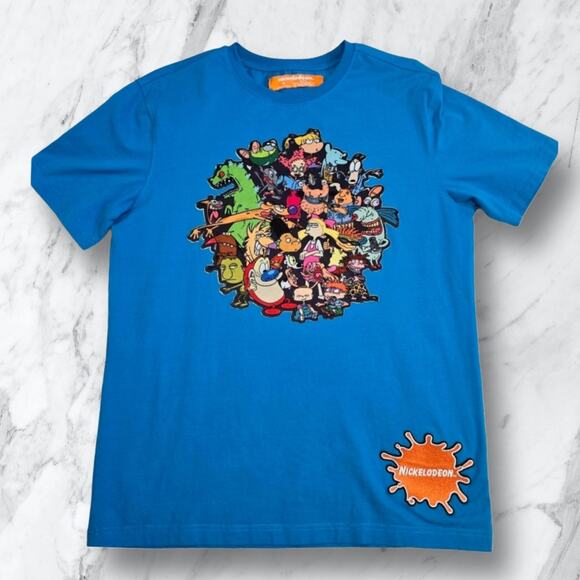 90's Nickelodeon Y2K Show Patch Blue Graphic Tee Unisex Small - Picture 12 of 12